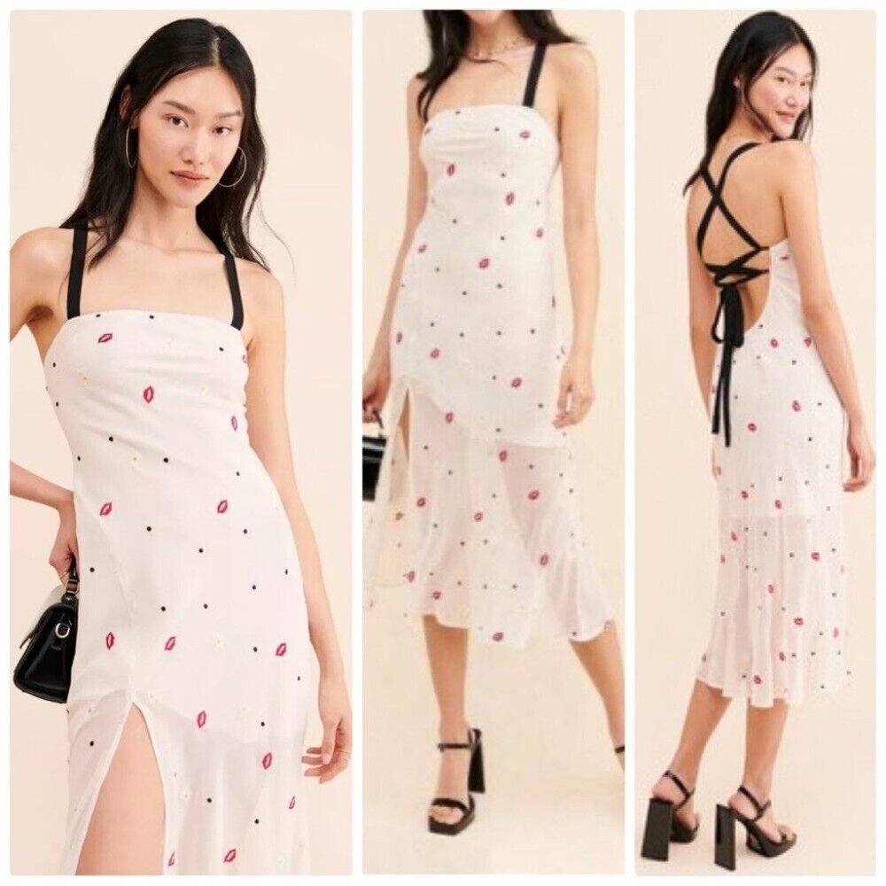 Free People Finders Keepers Chi Chi Dress Sz 6 Daisy Lips 258A
